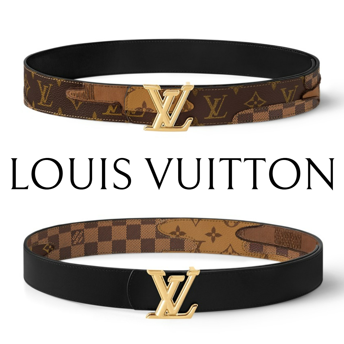 メンズ*LV*モノグラム ランドスケープ リバーシブルベルト 40MM