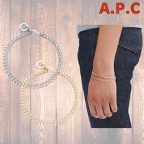 夏のコーデに! A.P.C レイヤー チェーン お洒落 ブレスレット