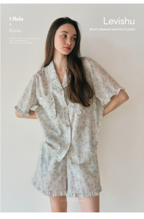 【ULLALA】Levishu Short Sleeve Women's Fair Mint