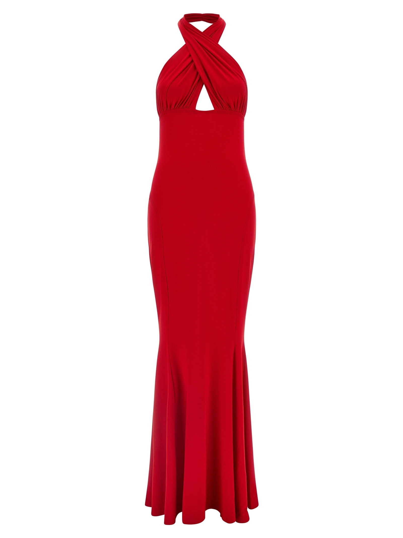 ワンピース Norma Kamali 'Cross Halter Fishtail' dress