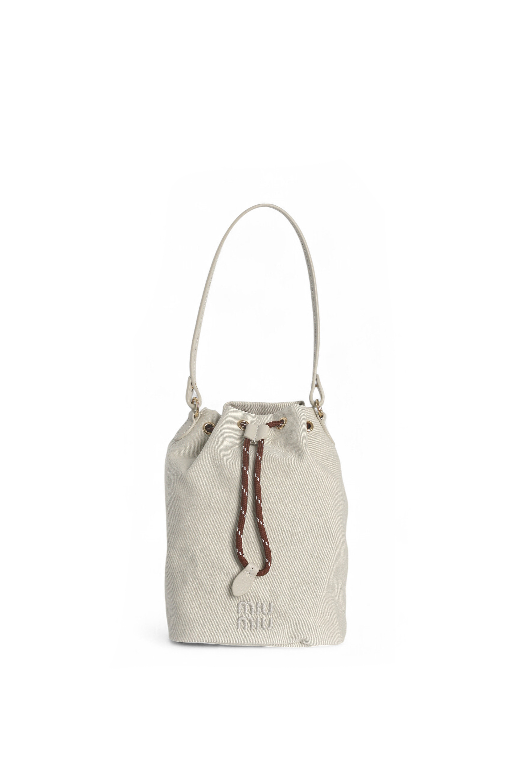 MIU MIU | GABARDINE POUCH PLASTER WHITE/CHALK WHITE バッグ