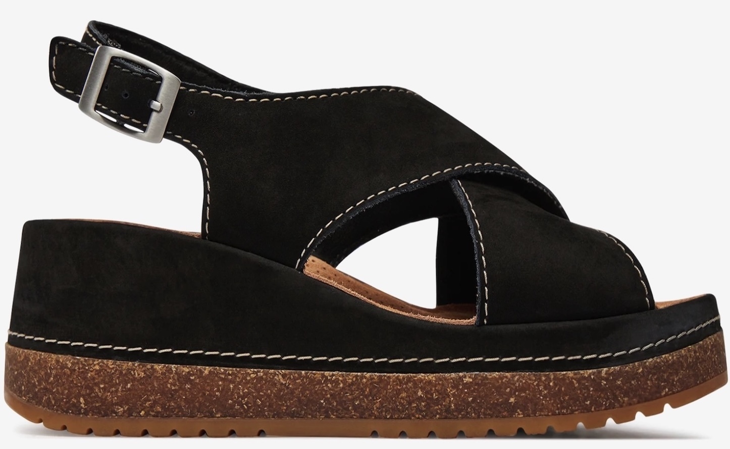 Clarks ウエッジ サンダル レザー 6.5cm 厚底 スニーカー