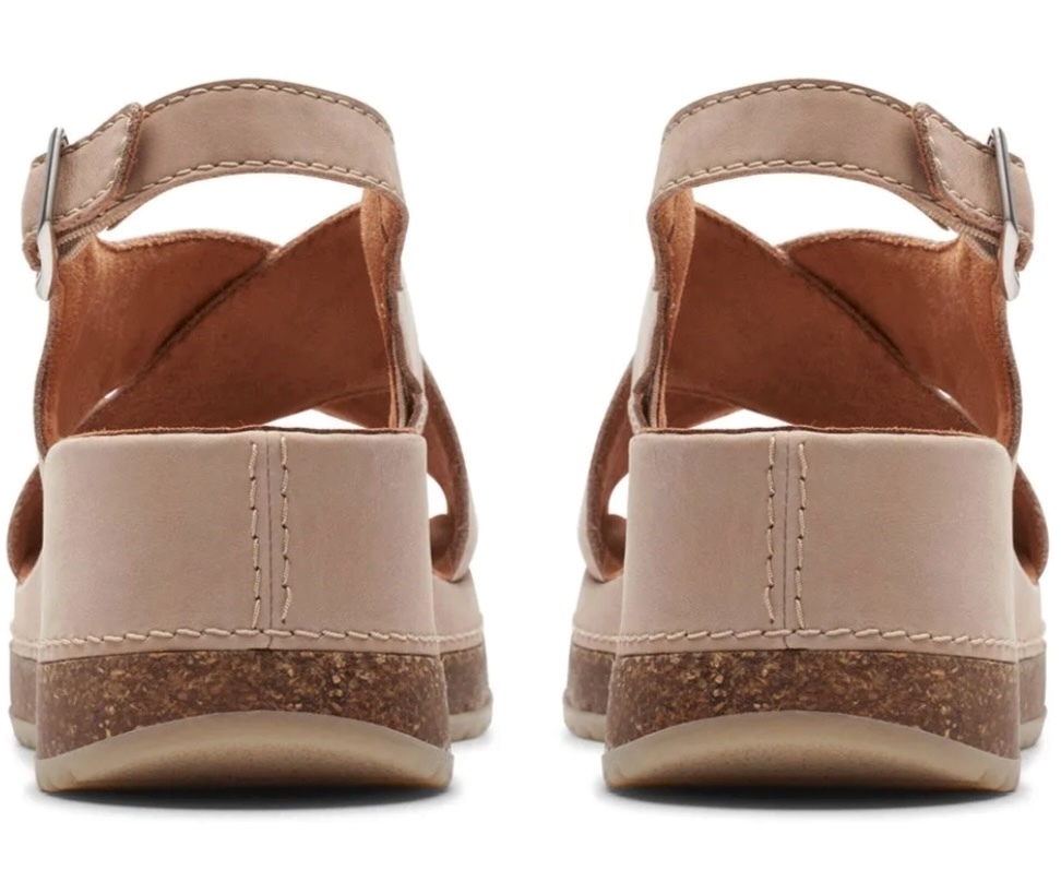 Clarks ウエッジ サンダル レザー 6.5cm 厚底 スニーカー