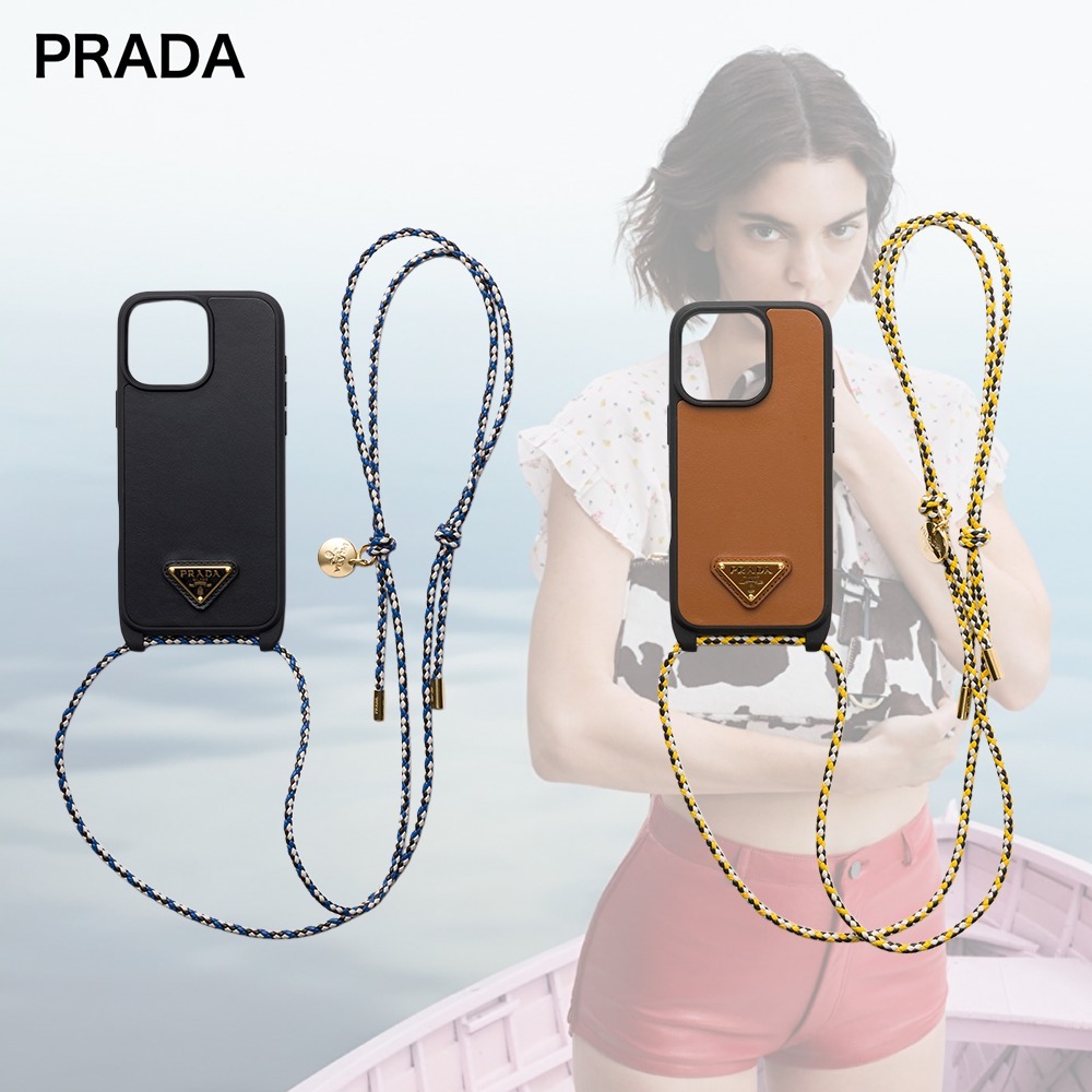 【希少】PRADA ロゴ入り iPhone 16 Pro Max レザー ケース 2色