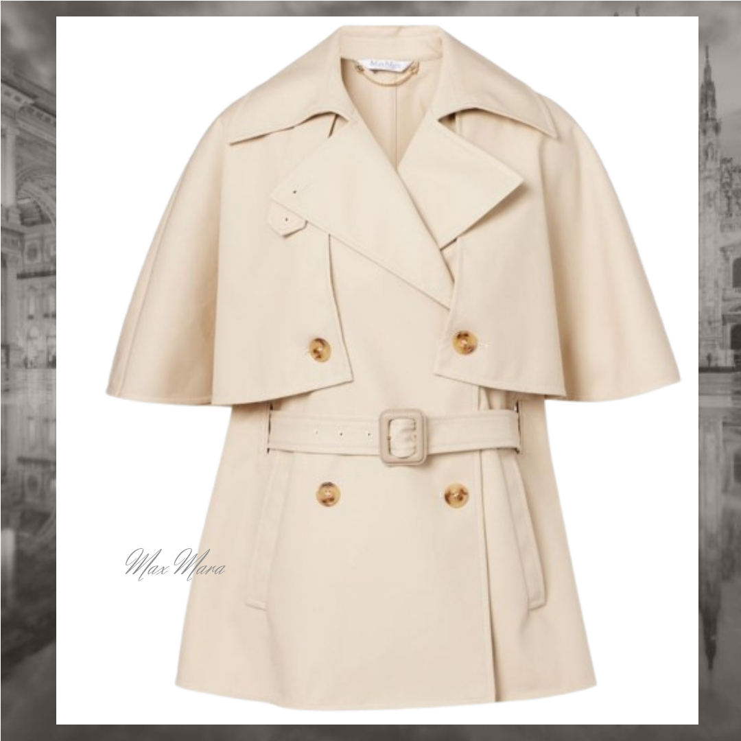 ☆Max Mara☆ エレガント撥水ギャバジンミディケープ・Sigfrid♪