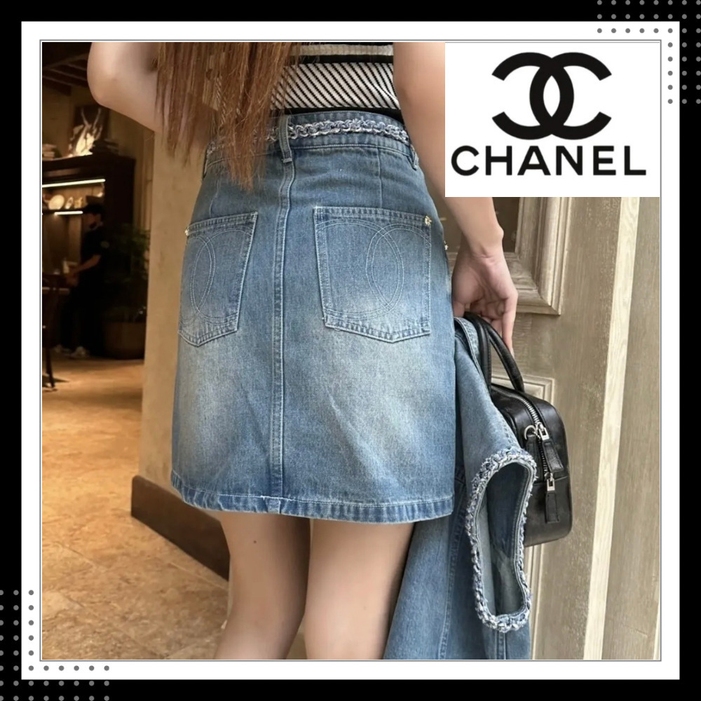 CHANEL《大人気♡》デニム スカート
