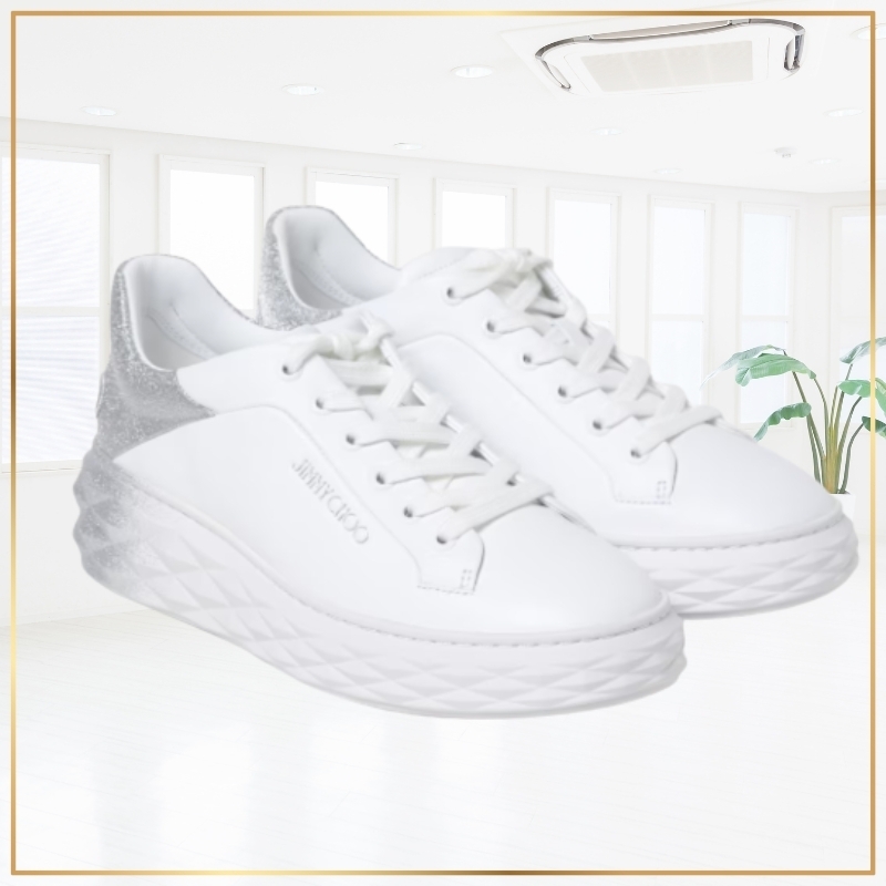 JIMMY CHOO グリッタースニーカー ダイヤモンド グレー