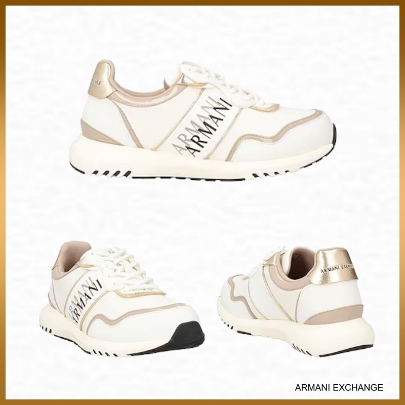 【ARMANI EXCHANGE】ローカットスニーカー ロゴ バイカラー