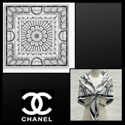 上品なモノクロ♪【 CHANEL 】スカーフ♡
