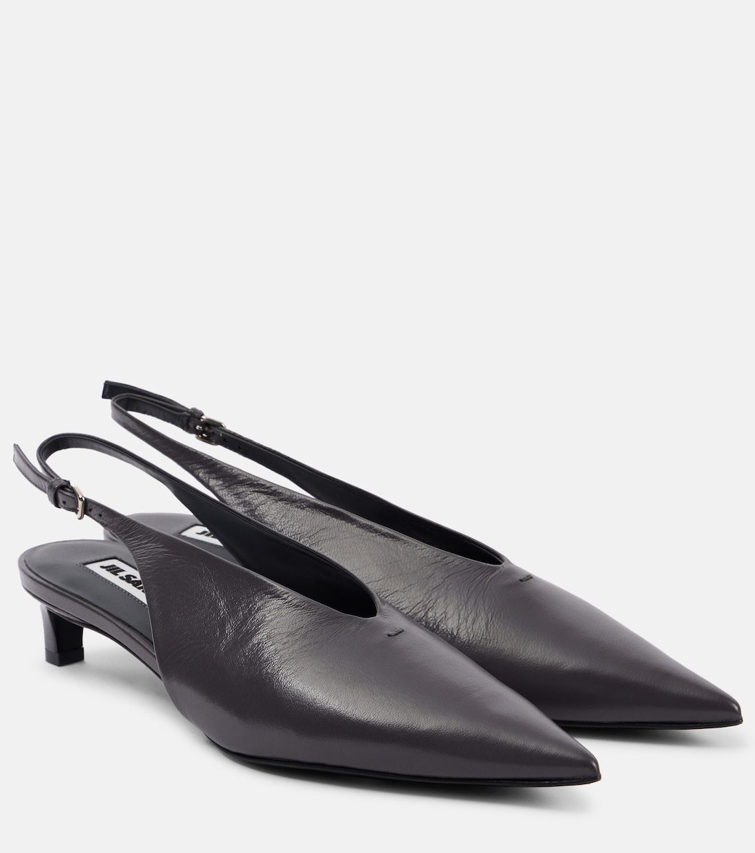 パンプス JIL SANDER  Leather slingback pumps