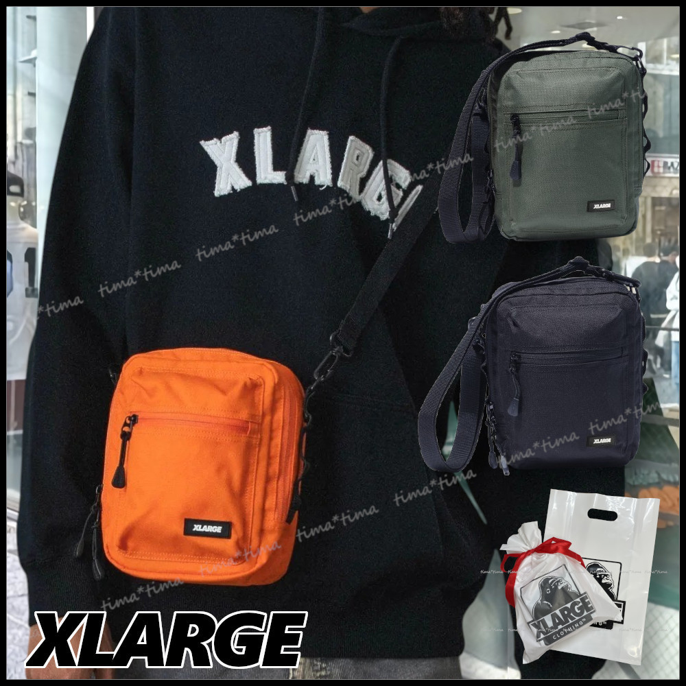 XLARGE スクエア ショルダーバッグ マチ付きでたっぷり収納OK◎