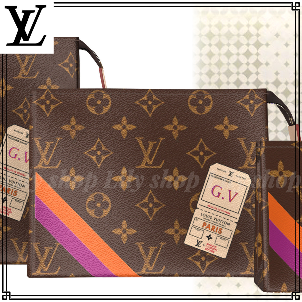 カスタマイズ可能【Louis Vuitton】トイレポケット トリオ