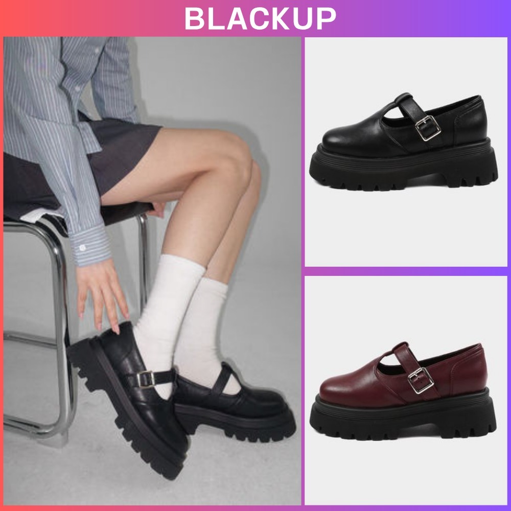 大人気【BLACKUP】メリージェーン プラットフォーム ローファー
