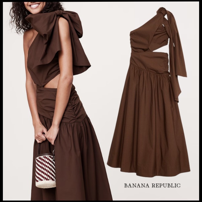 【BANANA REPUBLIC】一枚で映えるワンショルダードレス