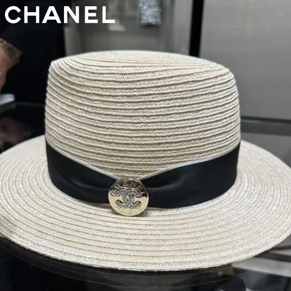 《上品なパリジェンヌ気分♡》25A【CHANEL】麦わら帽子