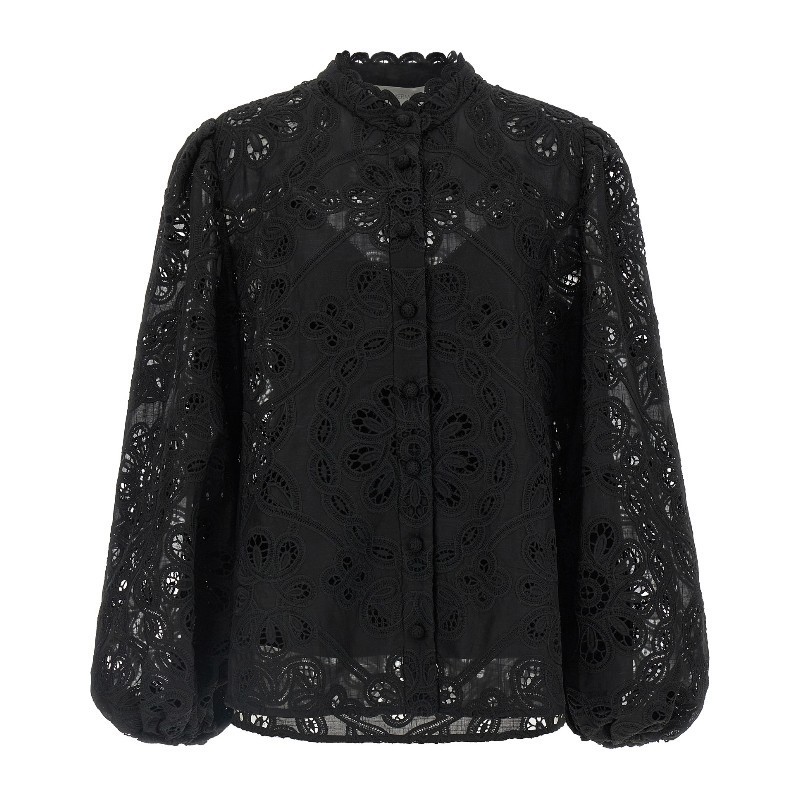 Tシャツ・カットソー Zimmermann FW25 'Rhiannon' shirt (4253TSS251 BLK)
