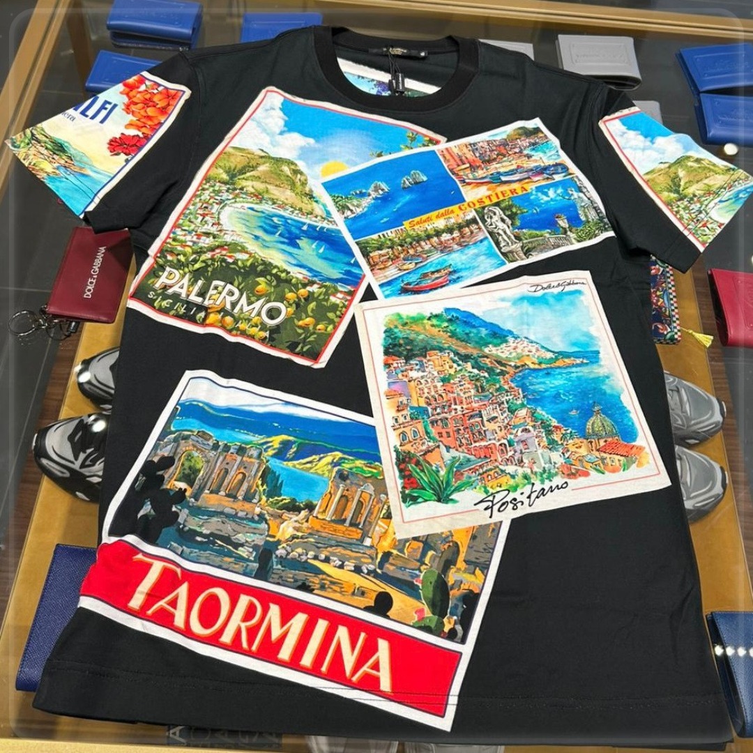 【DOLCE&GABBANA】イタリア シチリア ポストカード風 Tシャツ