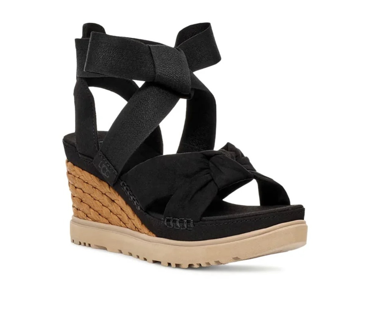 【UGG】Ileana Wrap リボン ストラップ ウェッジ サンダル 7.5cm