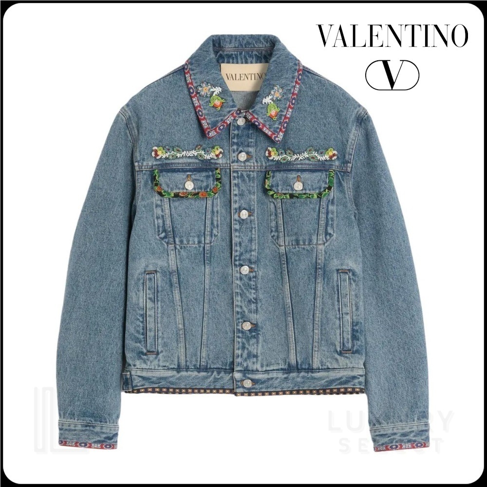 【Valentino】DENIM JACKET◆7V3DC04QB0W