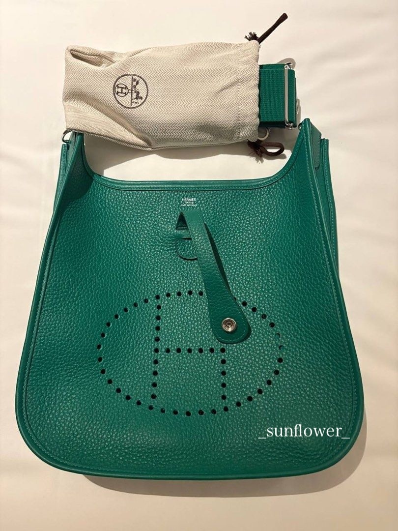 エルメス エヴリンPM 29cm ヴェールヴェルティゴ/S金具