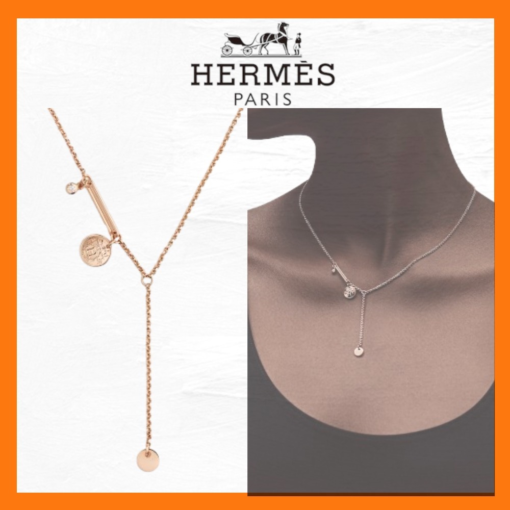 静謐の中に宿る誇り HERMES Pendente Ex-Libris ネックレス