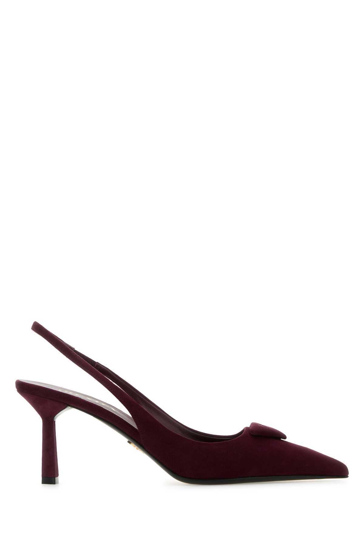 【関税&送料込】Prada Burgundy Suede Pumps
