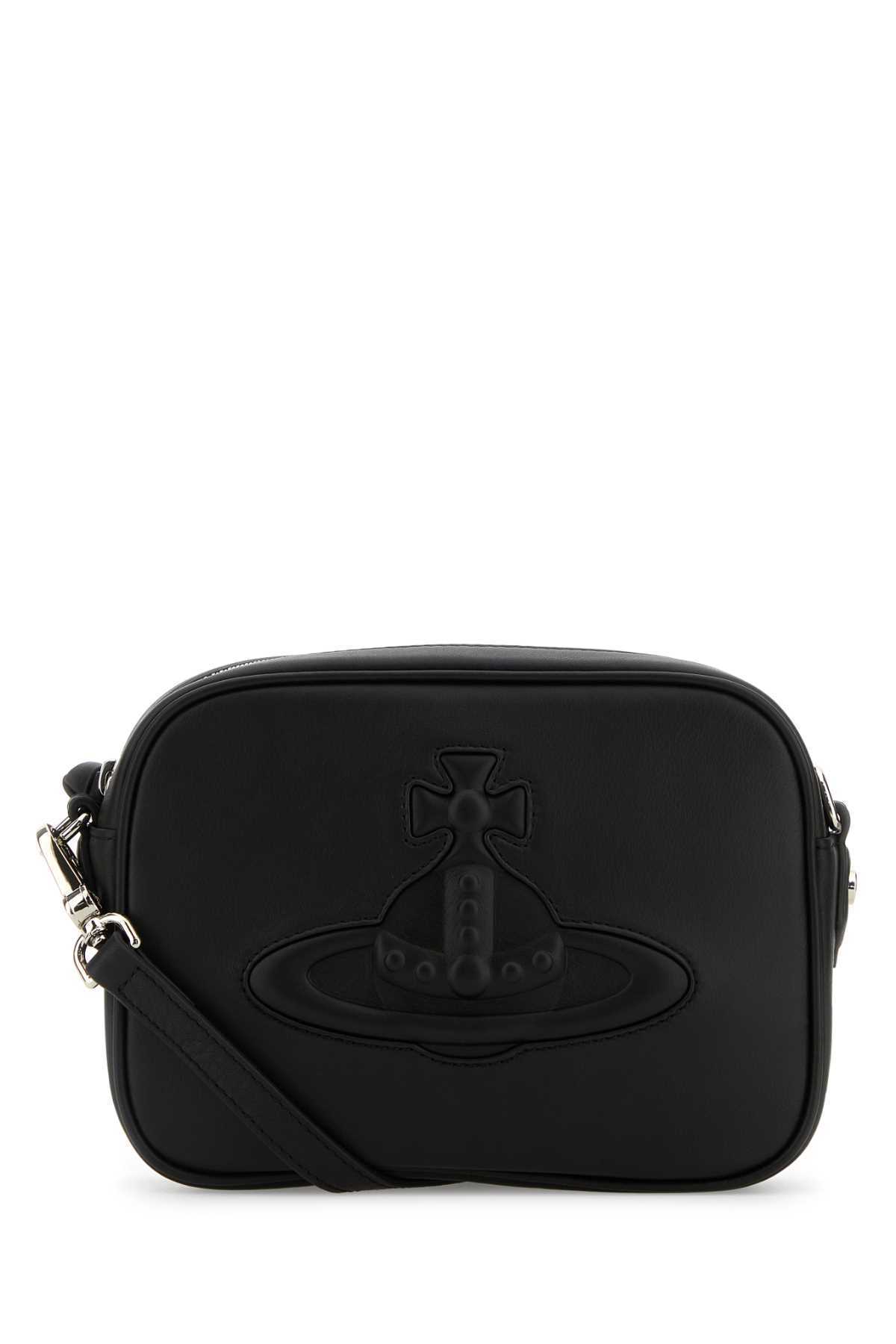 【関税&送料込】Vivienne Westwood Black Leather Anna Crossbo