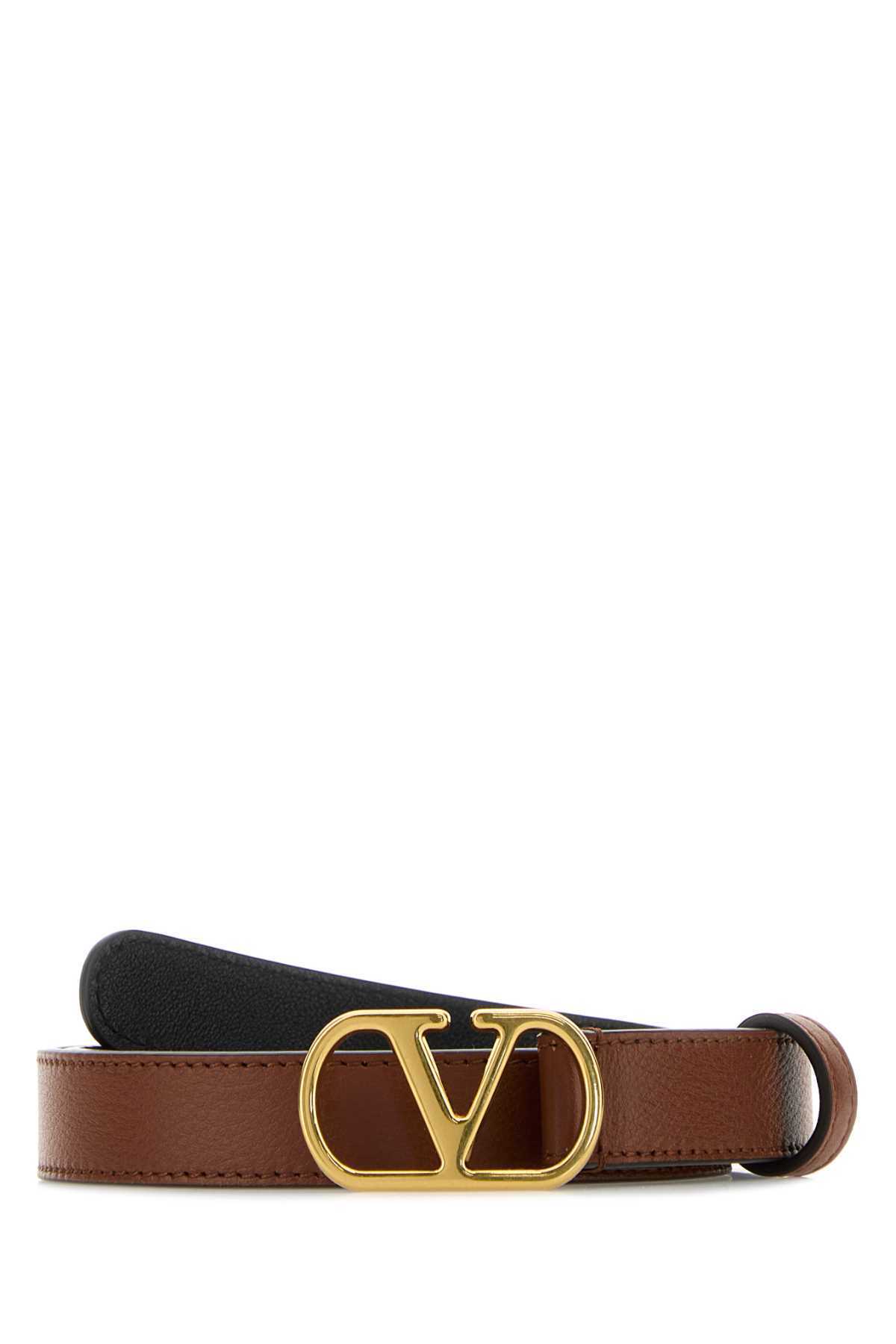 【関税&送料込】Valentino Garavani Caramel Leather Vlogo Bel