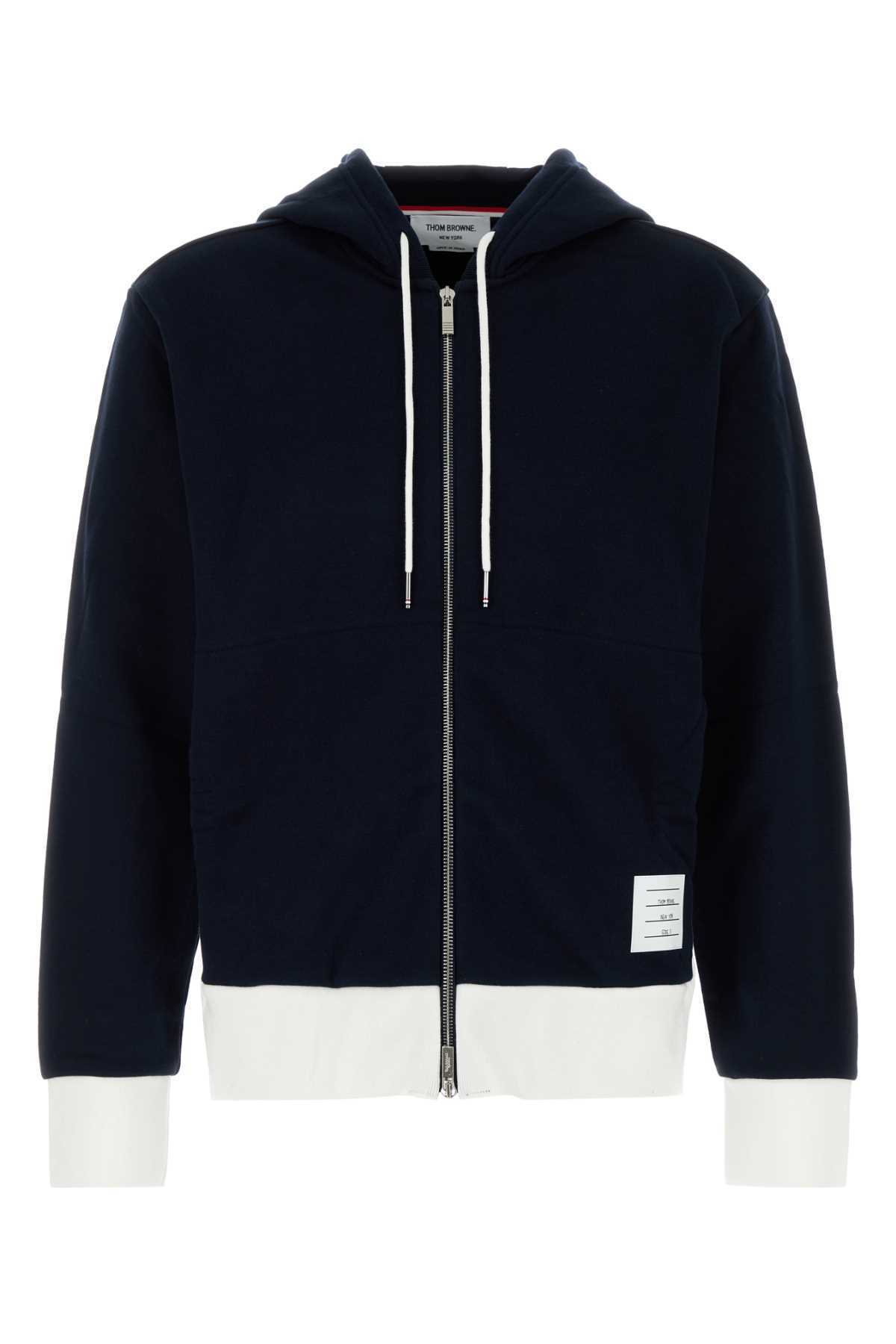 【関税&送料込】Thom Browne Navy Blue Cotton Sweatshirt