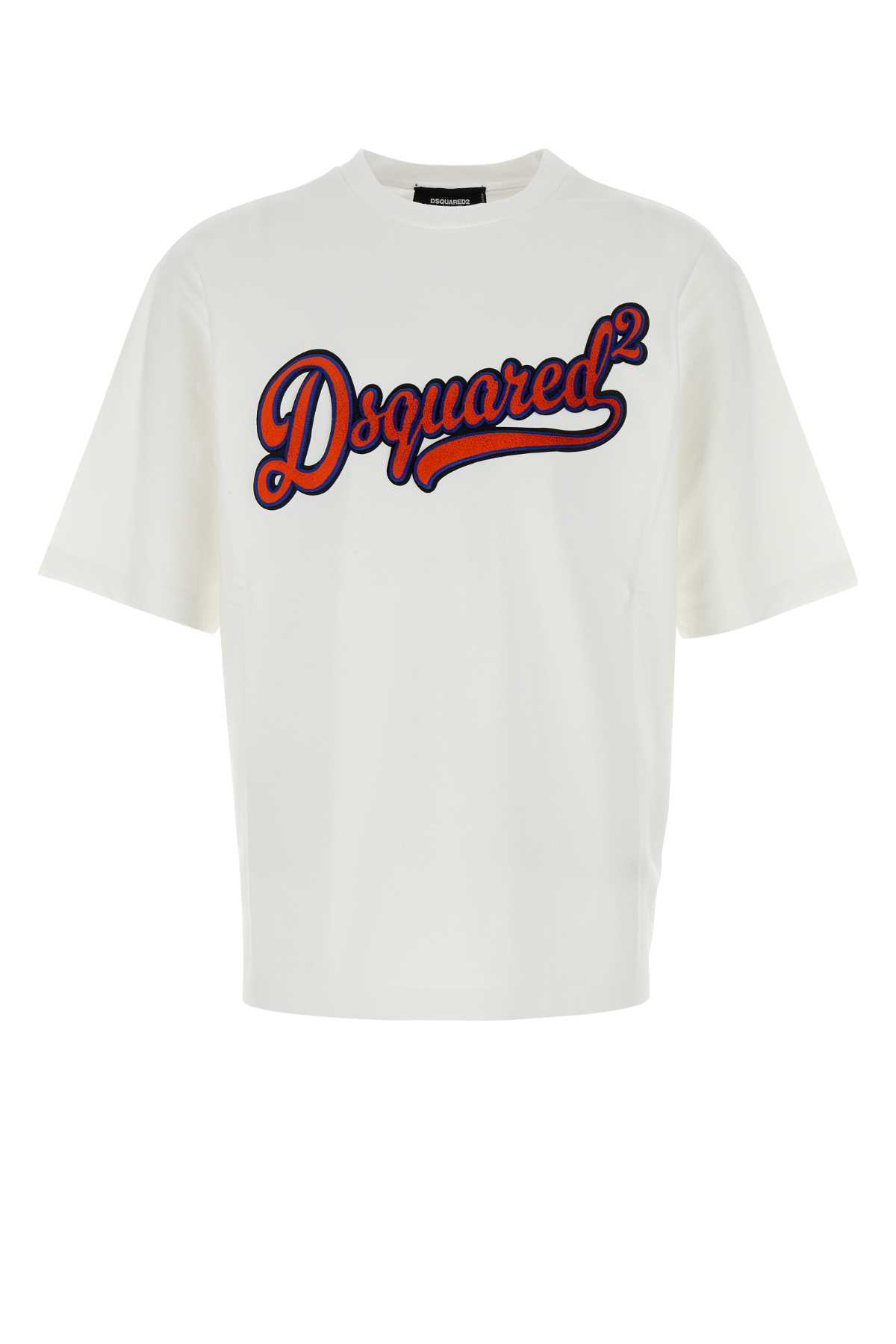 【関税&送料込】Dsquared White Cotton T-Shirt