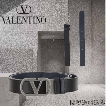ベルト VALENTINO GARAVANI Vlogo signature reversible leather belt