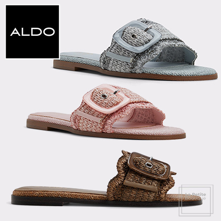 【ALDO】ラフィア&バックル☆Wavysally☆フラットサンダル