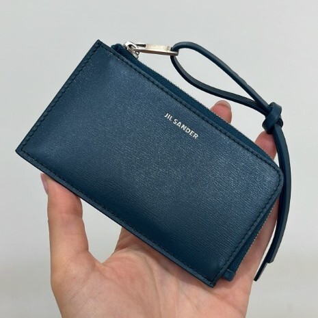 直営店☆JIL SANDER☆ レザー ロゴ カード入れ付き コインケース