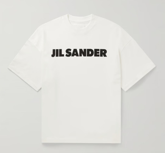★人気JIL SANDER★ コットン ジャージー Tシャツロゴ入り