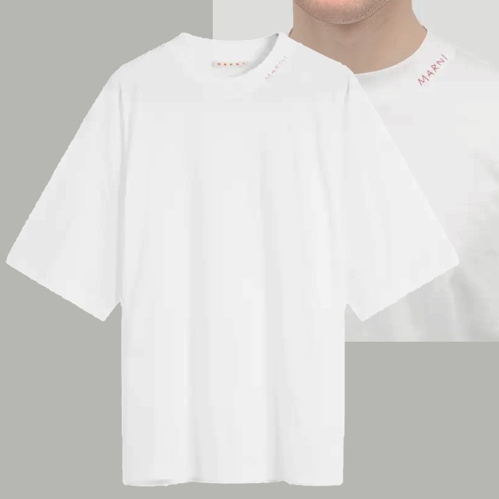 Marni マルニ / Overlay Logo Patch Oversized T-Shirt