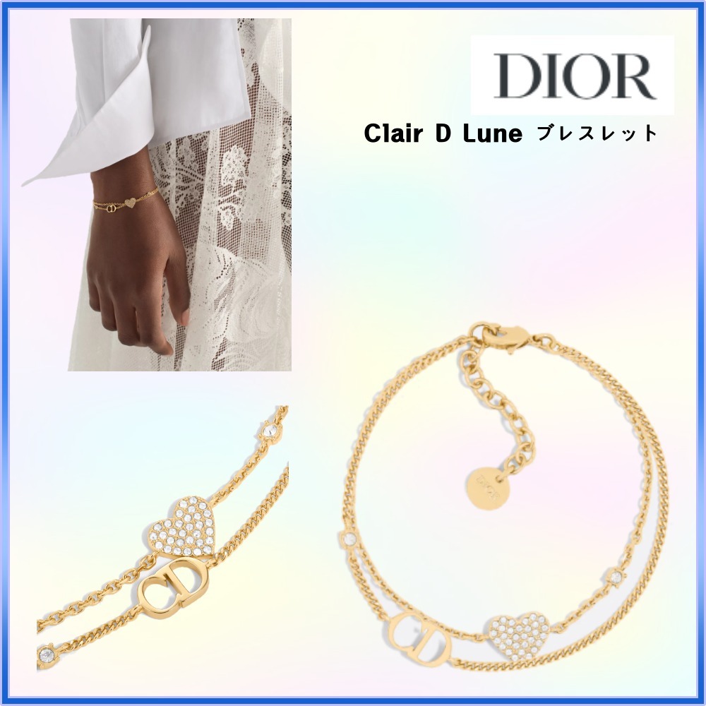 DIOR Clair D Lune ブレスレット ハート＆CDロゴ