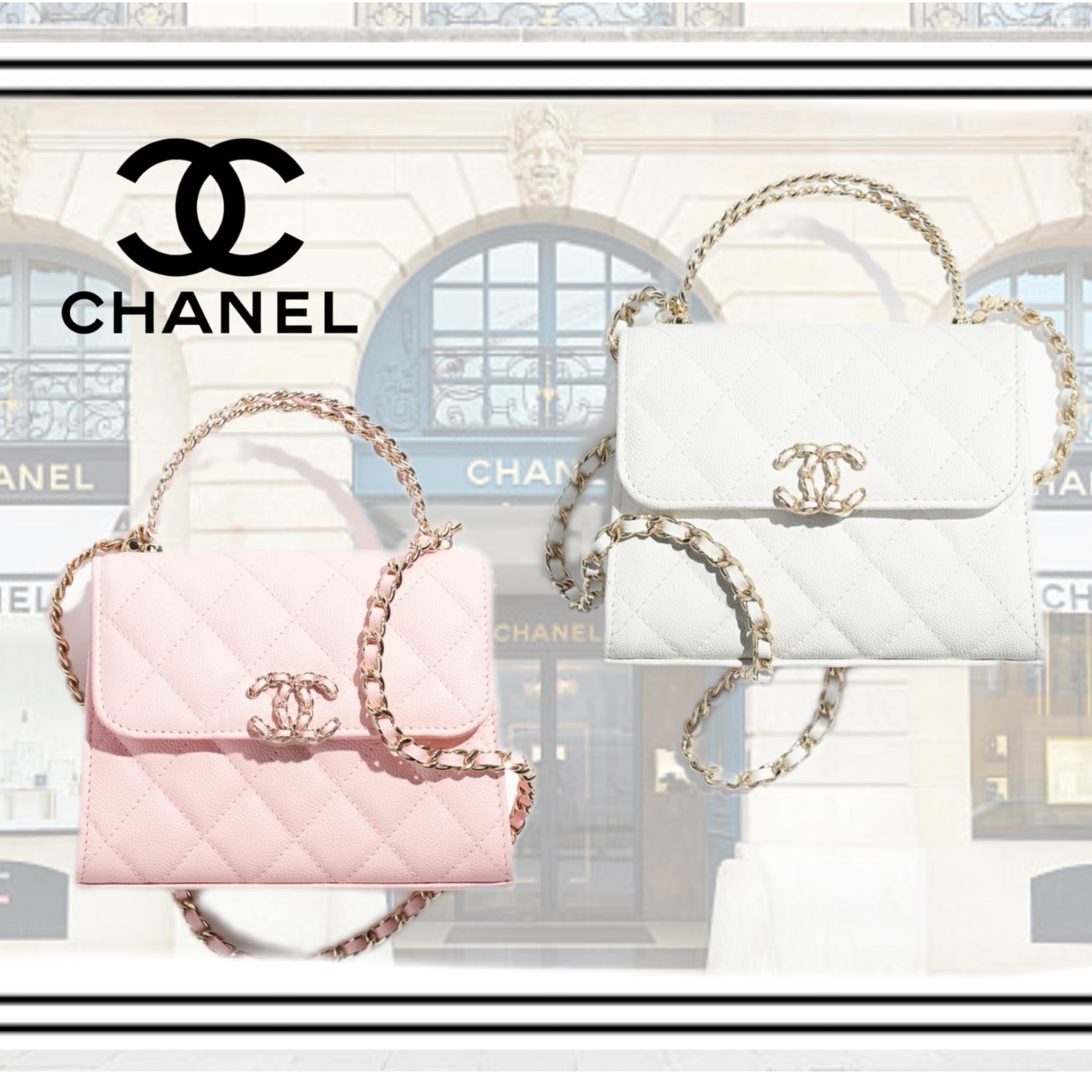 おしゃれかわいい♡ CHANEL チェーン付きクラッチバッグ