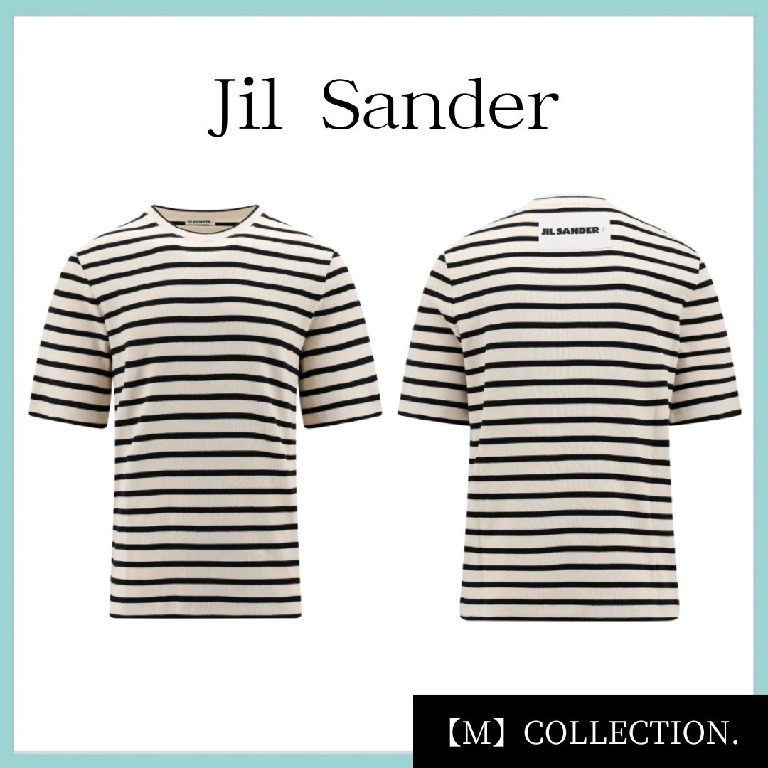 『Jil Sander』Jil Sander+ ボーダークルーネックTシャツ
