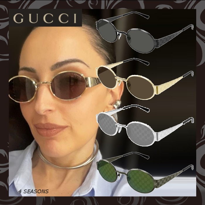 売切必至★Gucci “煌めくメタルフレーム”サングラス★New
