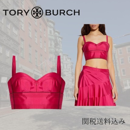 【Tory Burch】シルク ブラトップ フクシア