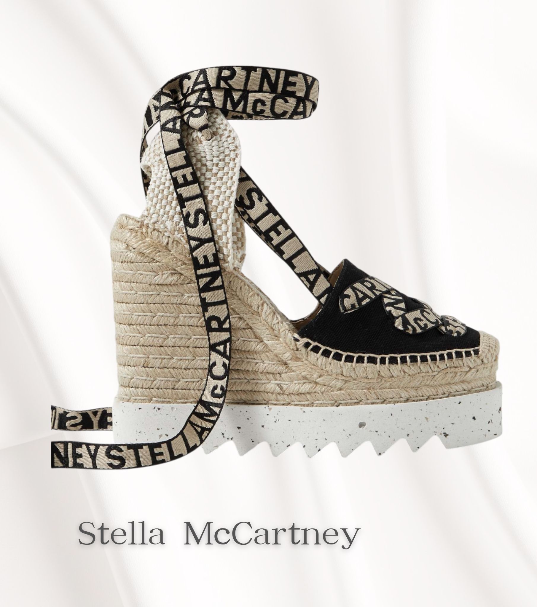 【Stella McCartney】コットンキャンバスウェッジエスパドリーユ