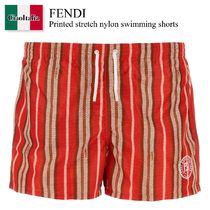 Fendi Printed Stretch Nylon Swimming Shorts