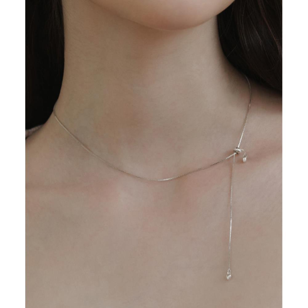 ネックレス・ペンダント \"TATIANA\" Silver 925 Heart Tail Drop Tie Necklace NZ2431 500