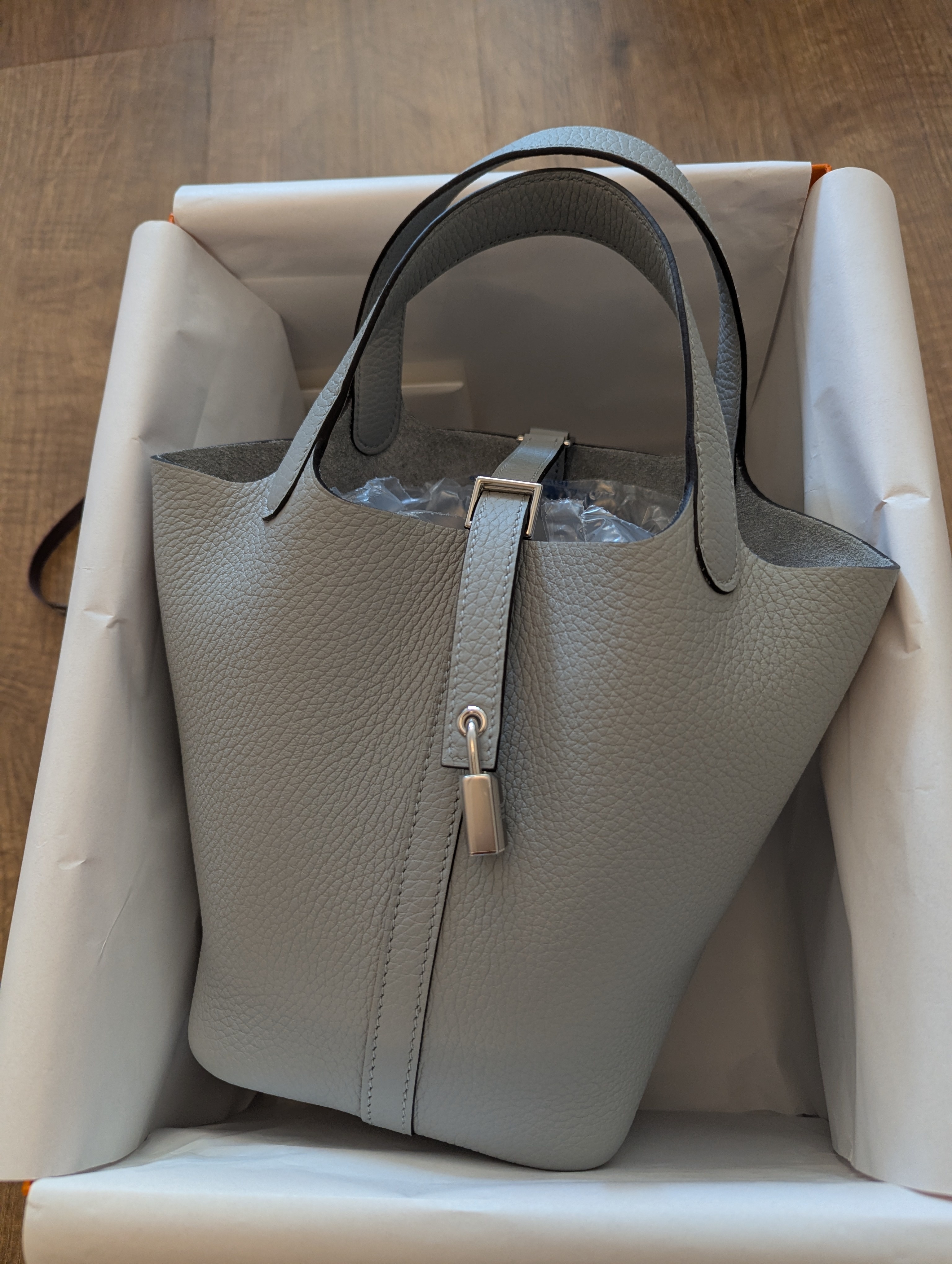 ★Hermes★ピコタンロック ブルーグラシエ シルバー金具