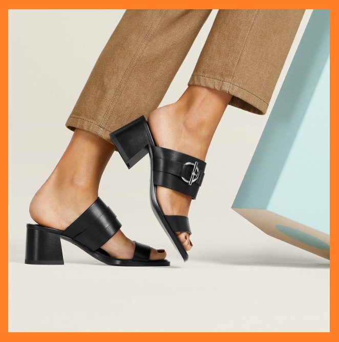 HERMES【グレナンバックルが魅力的】サンダル 《キュート》 60