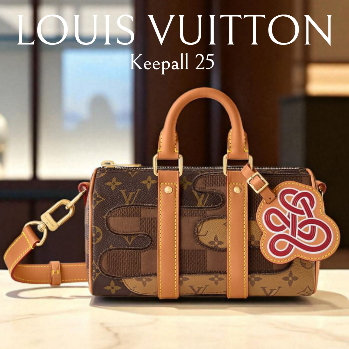 *LV*キーポール 25 ダミエ＆モノグラム ショルダーバッグ M15428