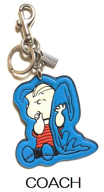 安心国内即発 COACH X PEANUTS ライナス バッグチャーム