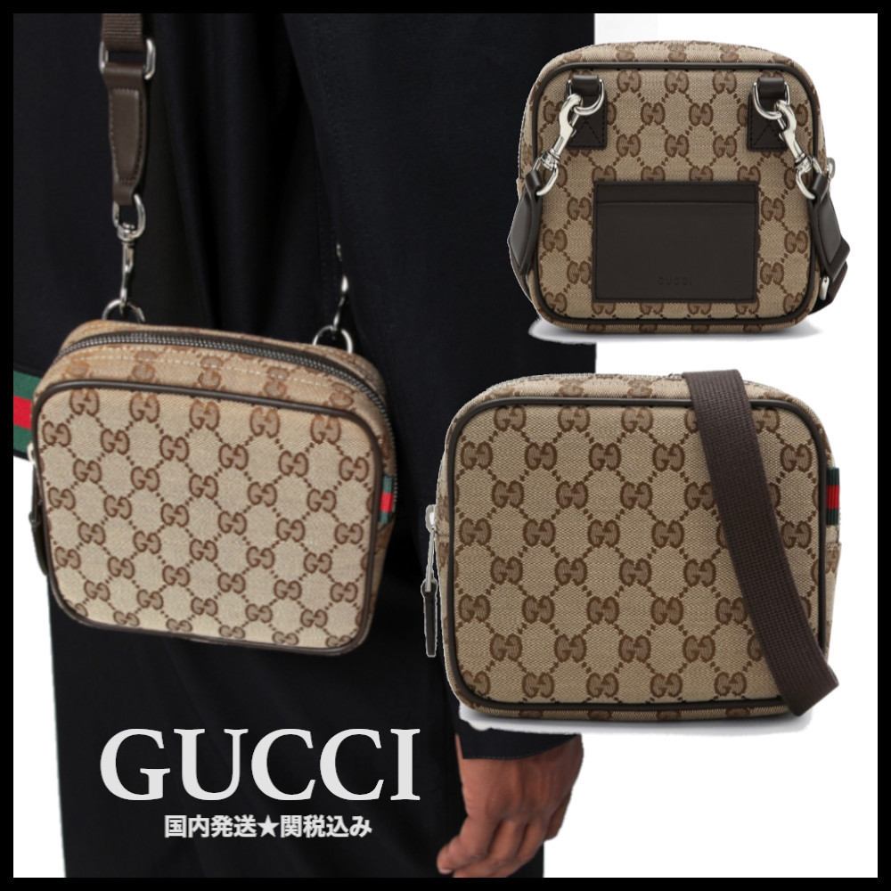 関税込み【GUCCI】GGキャンバス ミニ ショルダーバッグ