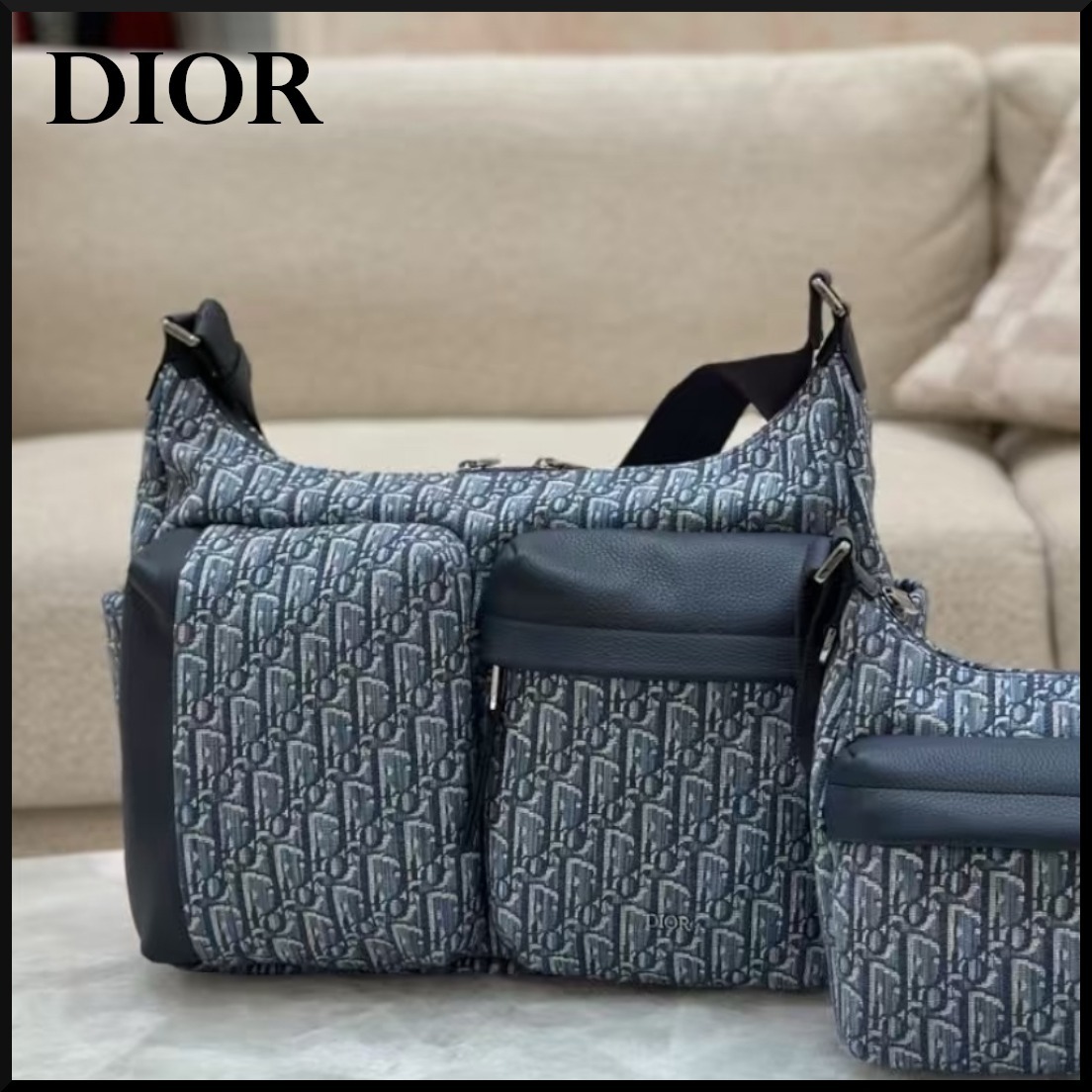 【すぐ届く☆】Dior Rider ソフト ホーボーバッグ ミディアム