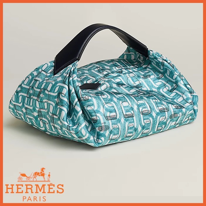 HERMES＊スカーフバッグ《バルソワ》/ハンドバッグ シルク